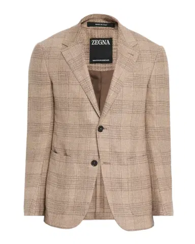 Zegna Men's Winter Crossover Large Plaid Sport Coat | Thumbnail 1