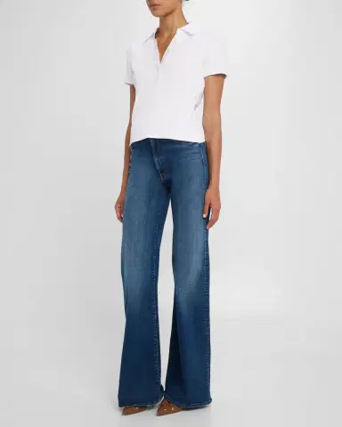 Veronica Beard Kearney Short-Sleeve Polo Tee | Thumbnail 2 Veronica Beard Kearney Short-Sleeve Polo Tee | Thumbnail 2