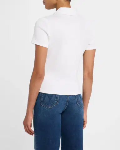 Veronica Beard Kearney Short-Sleeve Polo Tee | Thumbnail 3 Veronica Beard Kearney Short-Sleeve Polo Tee | Thumbnail 3