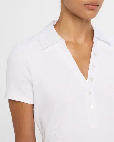 Veronica Beard Kearney Short-Sleeve Polo Tee | Thumbnail 5 Veronica Beard Kearney Short-Sleeve Polo Tee | Thumbnail 5