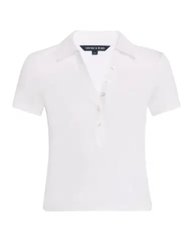 Veronica Beard Kearney Short-Sleeve Polo Tee | Thumbnail 1 Veronica Beard Kearney Short-Sleeve Polo Tee | Thumbnail 1