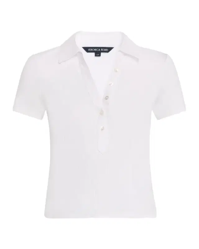 Veronica Beard Kearney Short-Sleeve Polo Tee
