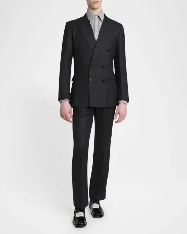 Givenchy Men's Double-Breasted Pinstripe Sport Coat | Thumbnail 2