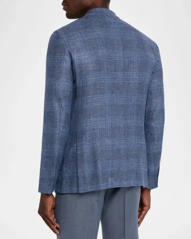 Zegna Men's Melange Windowpane Winter Crossover Sport Coat | Thumbnail 3