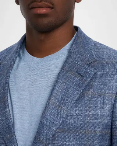 Zegna Men's Melange Windowpane Winter Crossover Sport Coat | Thumbnail 5