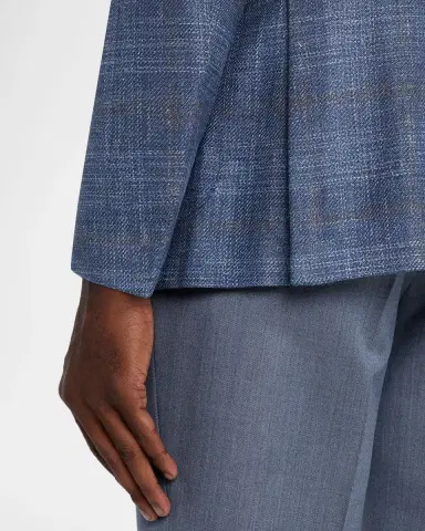 Zegna Men's Melange Windowpane Winter Crossover Sport Coat | Thumbnail 8