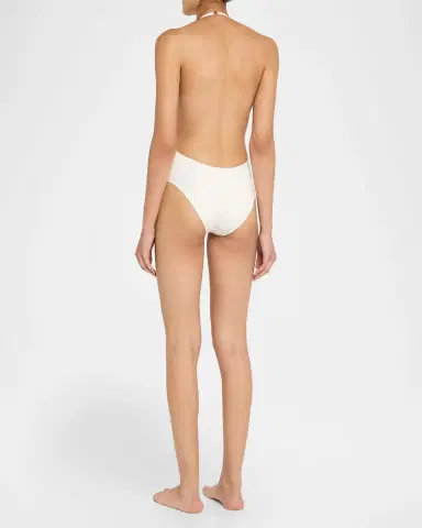 Tom Ford Plunging Halter Jersey One-Piece Swimsuit | Thumbnail 3 Tom Ford Plunging Halter Jersey One-Piece Swimsuit | Thumbnail 3