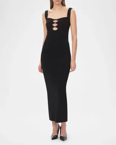 Hervé Léger The Alessia Cutout Bodycon Ankle Gown | Thumbnail 2 Hervé Léger The Alessia Cutout Bodycon Ankle Gown | Thumbnail 2