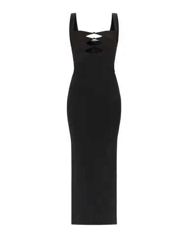 Hervé Léger The Alessia Cutout Bodycon Ankle Gown | Thumbnail 1 Hervé Léger The Alessia Cutout Bodycon Ankle Gown | Thumbnail 1