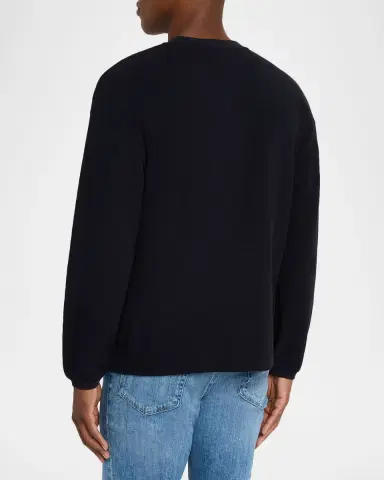 Frame Men's Cotton Waffle Textured Long-Sleeve T-Shirt | Thumbnail 3
