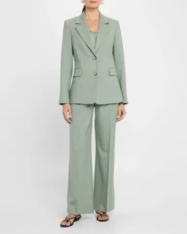 ARGENT Two-Button Seasonless Wool Blazer | Thumbnail 2