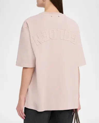 Golden Goose Reverse Logo Cotton Crewneck T-Shirt | Thumbnail 3 Golden Goose Reverse Logo Cotton Crewneck T-Shirt | Thumbnail 3