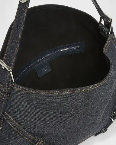 Givenchy Voyou Medium Shoulder Bag in Denim | Thumbnail 4