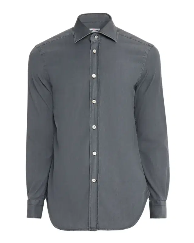 Men 's Denim Wash Classic-Fit Sport Shirt
