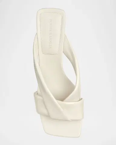 Bottega Veneta Riva Micro Woven Nappa Leather Kitten-Heel Sandals | Thumbnail 4