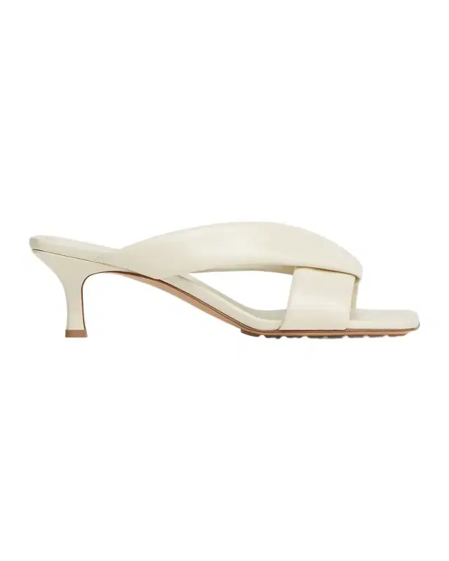 Bottega Veneta Riva Micro Woven Nappa Leather Kitten-Heel Sandals
