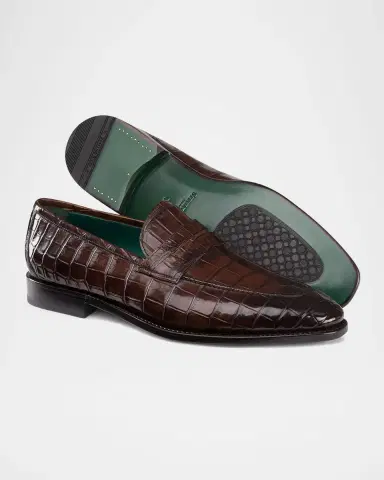 Stefano Ricci Men 's Crocodile Leather Loafers | Thumbnail 3