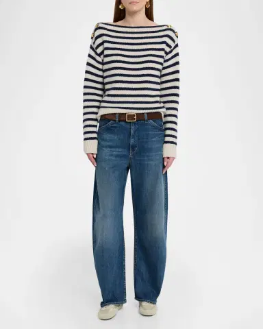 Nili Lotan Tribeca Barrel-Leg Jeans | Thumbnail 2