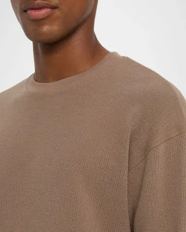 Frame Men's Cotton Waffle Textured Long-Sleeve T-Shirt | Thumbnail 5
