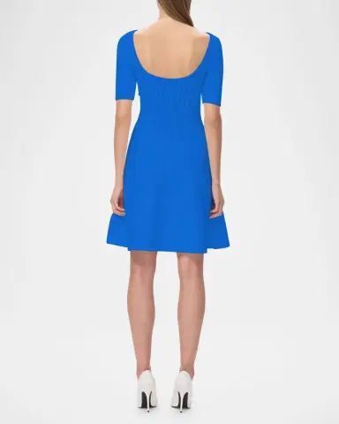 Hervé Léger The Donna Pointelle A-Line Dress | Thumbnail 3