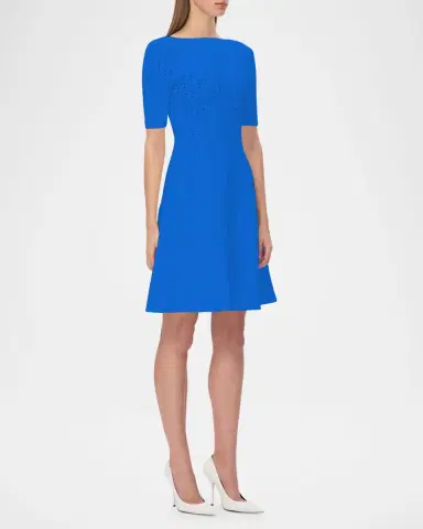 Hervé Léger The Donna Pointelle A-Line Dress | Thumbnail 4