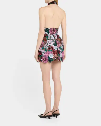 Bronx and Banco Deirdre Sequin Embroidered Halter Mini Dress | Thumbnail 3 Bronx and Banco Deirdre Sequin Embroidered Halter Mini Dress | Thumbnail 3