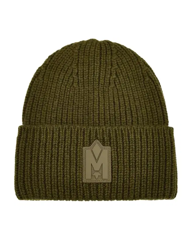 Mackage Men's M-Logo Patch Beanie Hat
