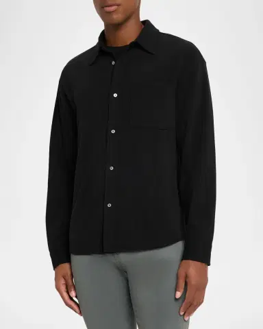 Frame Men's Cotton Waffle Texture Button-Down Shirt | Thumbnail 4