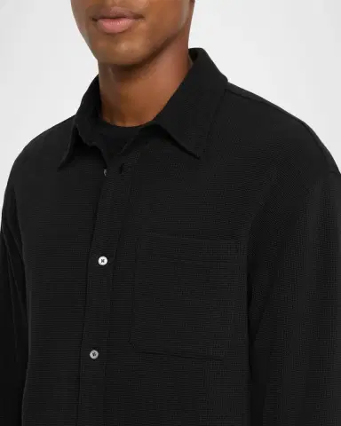 Frame Men's Cotton Waffle Texture Button-Down Shirt | Thumbnail 5