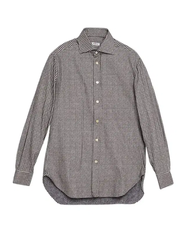 Kiton Men 's Cotton Houndstooth Classic-Fit Sport Shirt