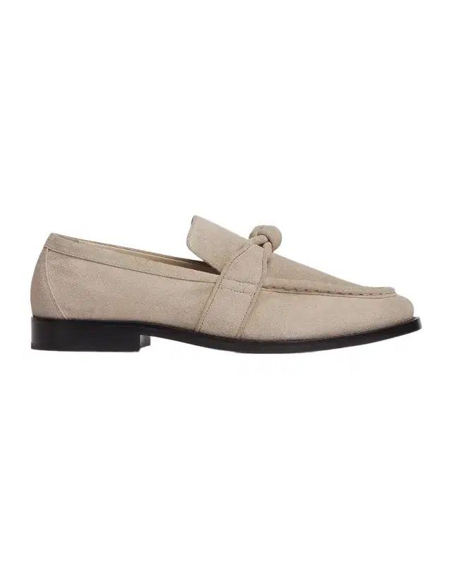 Bottega Veneta Astaire Knot Soft Suede Loafers