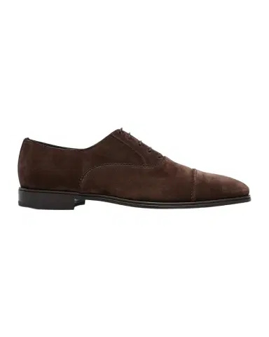 Ferragamo Men's Boston Suede Cap Toe Oxford Shoes | Thumbnail 1 Ferragamo Men's Boston Suede Cap Toe Oxford Shoes | Thumbnail 1