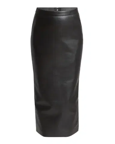 Givenchy Leather Godet-Back Midi Pencil Skirt | Thumbnail 1