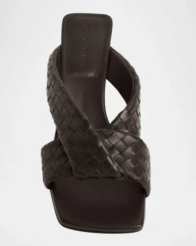 Bottega Veneta Riva Micro Woven Nappa Leather Kitten-Heel Sandals | Thumbnail 5 Bottega Veneta Riva Micro Woven Nappa Leather Kitten-Heel Sandals | Thumbnail 5