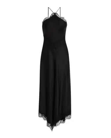 A.L.C. Lucia Lace Satin Halter Midi Dress | Thumbnail 1