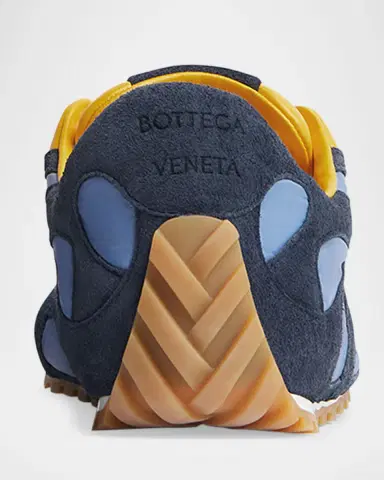 Bottega Veneta Orbit Lite Lace-Up Suede and Nylon Sneakers | Thumbnail 3