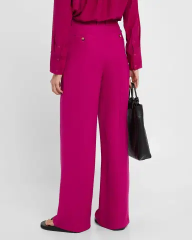 ARGENT Pleated High-Rise Twill Trousers | Thumbnail 3