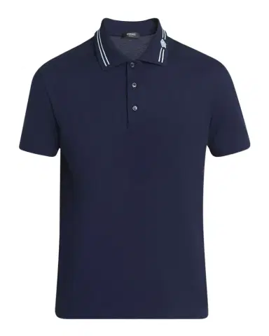 Versace Men 's Medusa-Collar Pique Polo Shirt | Thumbnail 1