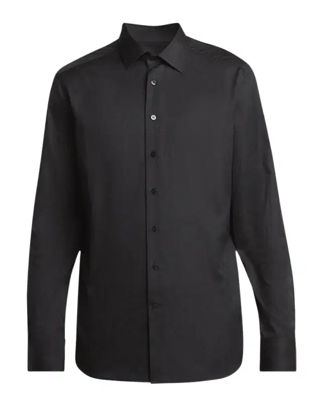 Men 's Cotton Paisley Jacquard Sport Shirt
