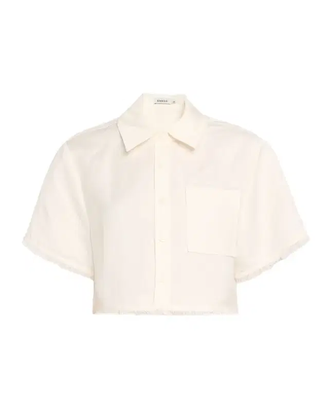 Solange Short-Sleeve Cropped Shirt