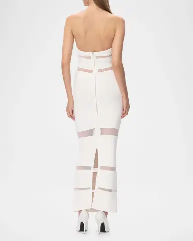 Hervé Léger The Vera Strapless Illusion-Insert Column Gown | Thumbnail 3 Hervé Léger The Vera Strapless Illusion-Insert Column Gown | Thumbnail 3