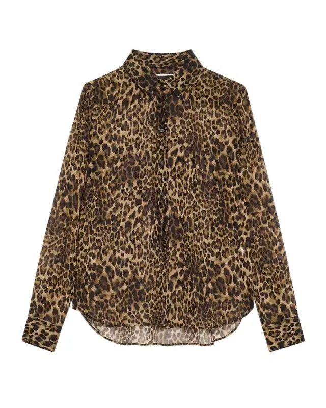 Nili Lotan Gaia Polka-Dot Silk Slim Button-Down Shirt