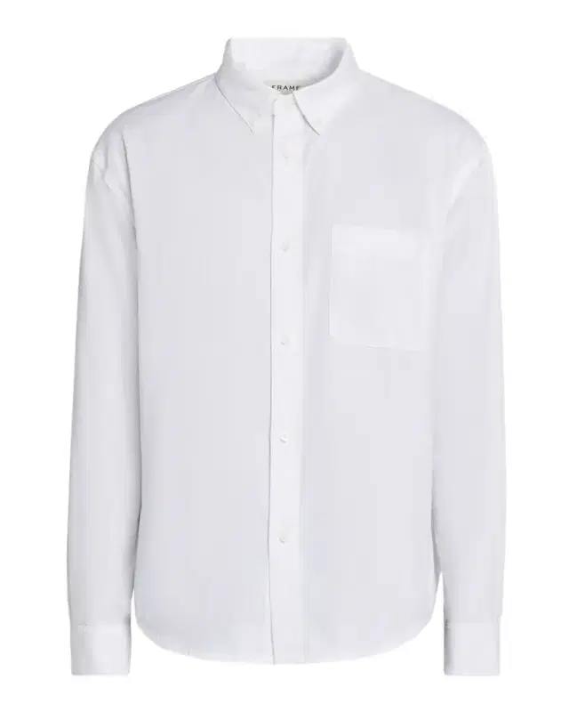 FRAME Men 's Button-Collar Cotton Oxford Sport Shirt