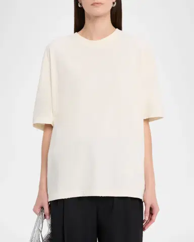 Golden Goose Reverse Logo Cotton Crewneck T-Shirt | Thumbnail 4 Golden Goose Reverse Logo Cotton Crewneck T-Shirt | Thumbnail 4