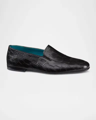Stefano Ricci Men 's Crocodile Leather Loafers | Thumbnail 2