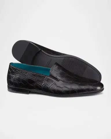 Stefano Ricci Men 's Crocodile Leather Loafers | Thumbnail 3