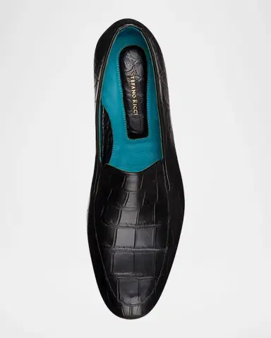 Stefano Ricci Men 's Crocodile Leather Loafers | Thumbnail 4