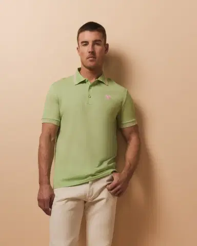 Versace Men's Pop Medusa Tipped Polo Shirt | Thumbnail 5 Versace Men's Pop Medusa Tipped Polo Shirt | Thumbnail 5