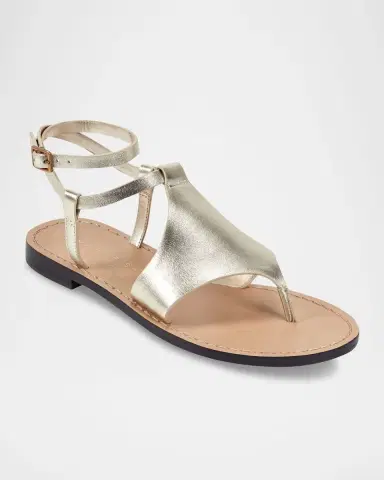 Marc Fisher LTD Lillie Flat Leather Sandals | Thumbnail 2 Marc Fisher LTD Lillie Flat Leather Sandals | Thumbnail 2