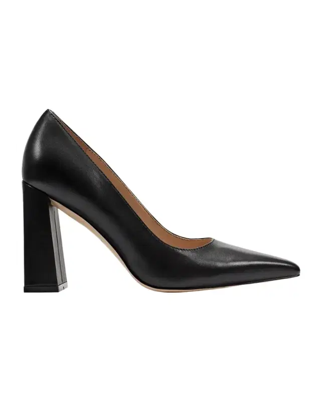 Marc Fisher LTD Minny Patent Leather Snip Toe Block-Heel Pumps